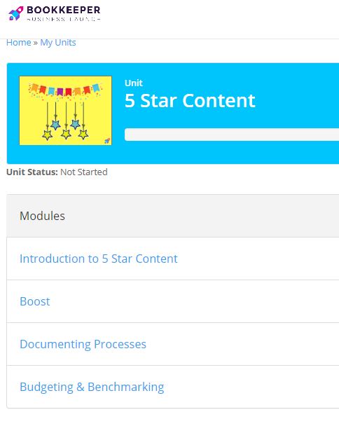 Additional 5 Start Content Table of Contents