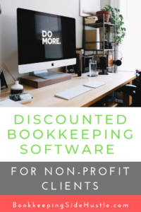 Discounted bookkeeping software for non profit clients