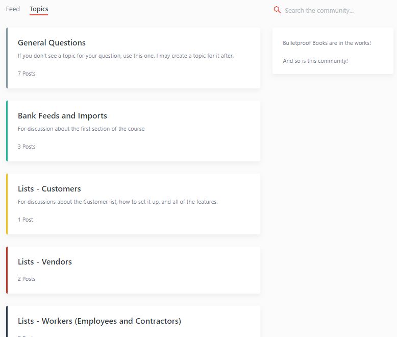 Bullet Proof Bookkeeping Community Feed